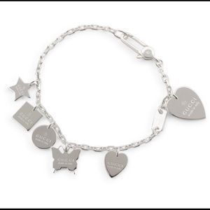 🛑SOLD🛑GUCCI STERLING SILVER CHARM BRACELET